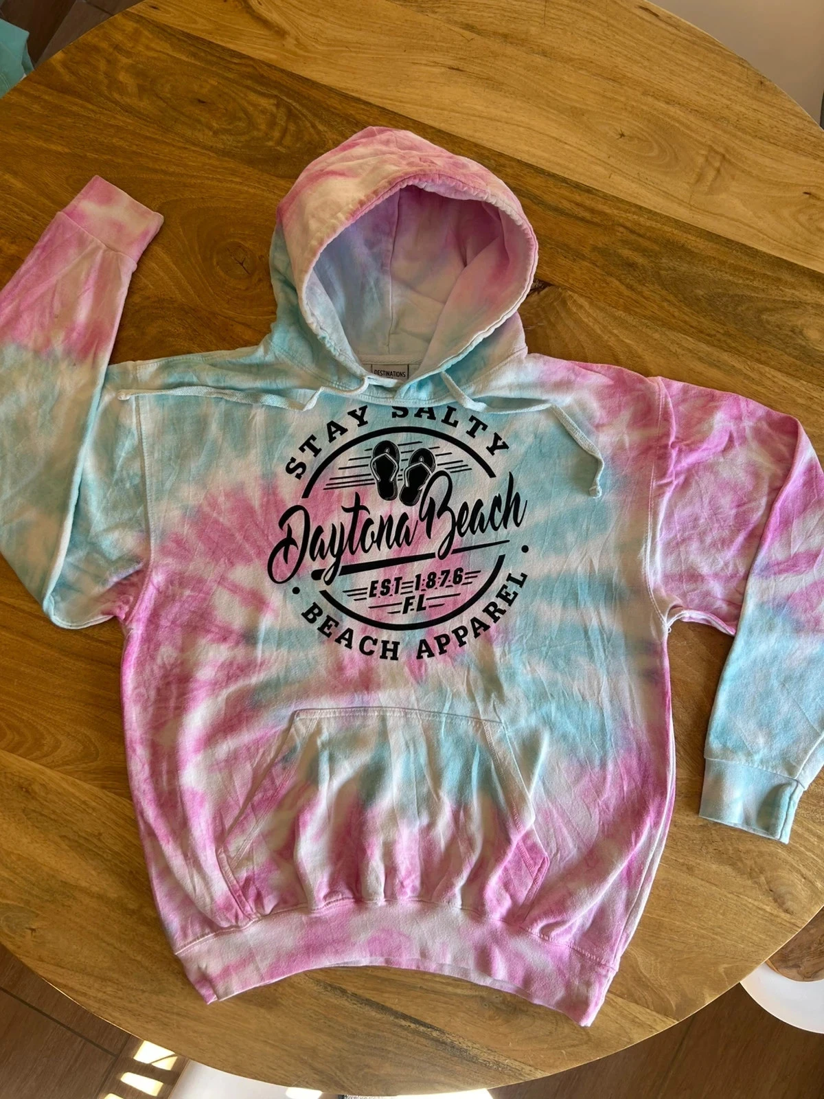 Sweat à Capuche Tie and Dye Taille M ↓ – photo 2